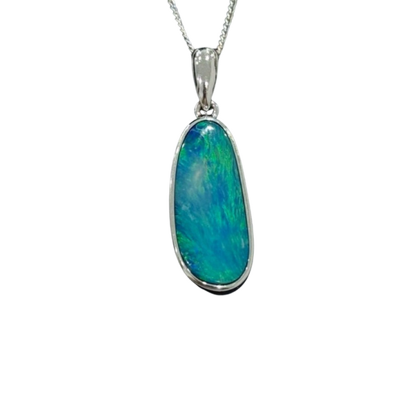 Australian Opal Boulder Drilled Greek Leather Pendant Necklace 22.10 c -  Absolute Opals & Gems